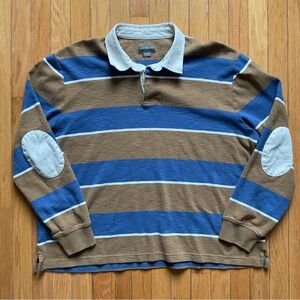 LL Bean Signature Rugby Shirt Slim Fit XL Preppy Classic Heavyweight Striped